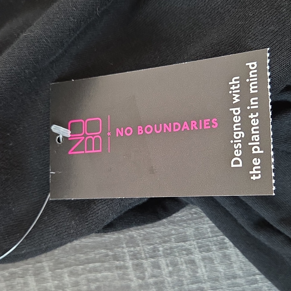 No Boundaries Womans XXXL 21 Fleece Sweat Pants Love Your Self Wide Leg Black - Picture 4 of 14